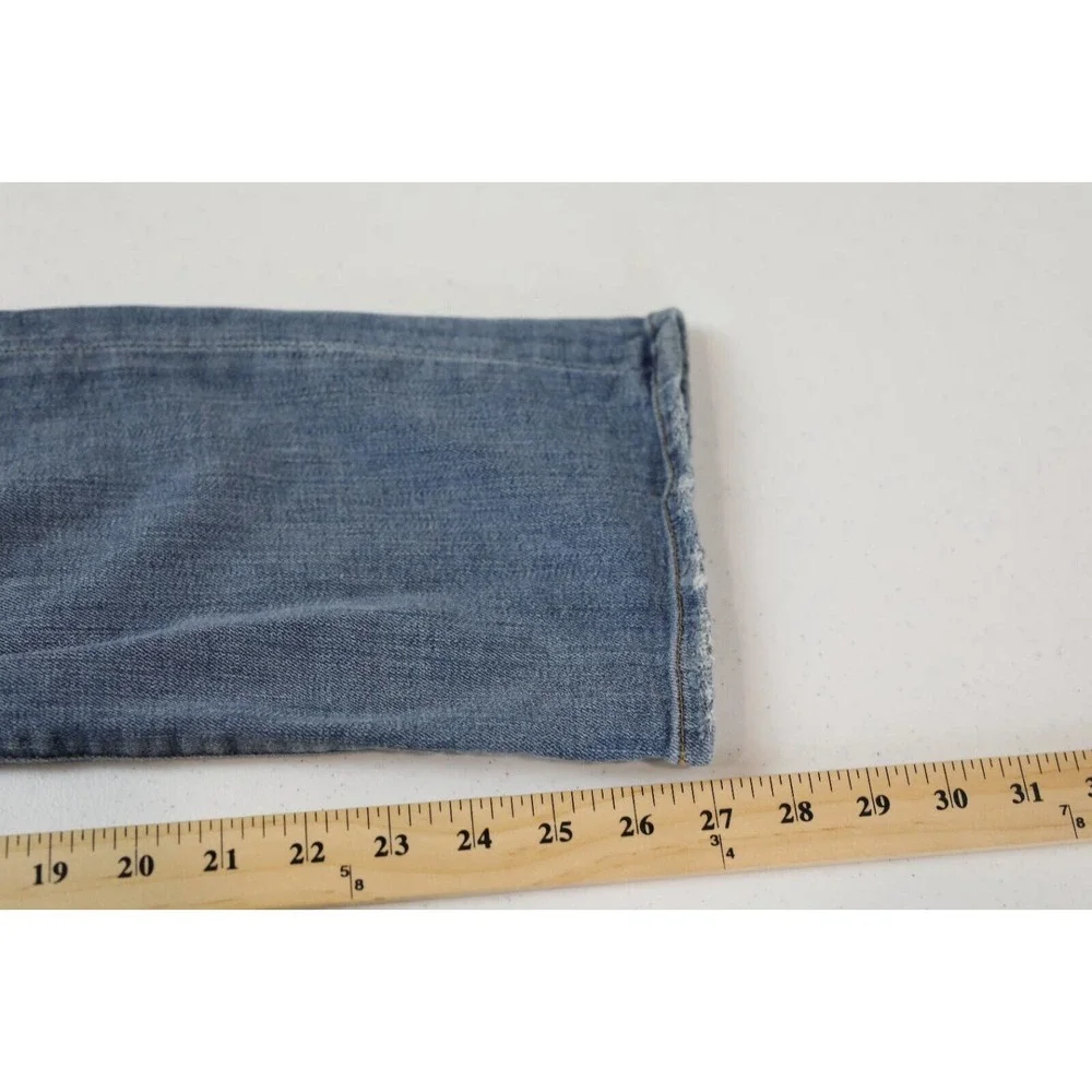 Frame Denim Womens Le‎ Debs High Ripped Straight Jeans Size 27 Distressed Denim